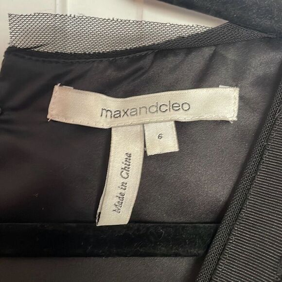 Max & Cleo black textured faux wrap dress  6 - Picture 4 of 12